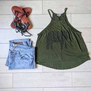 Women's woven tank top